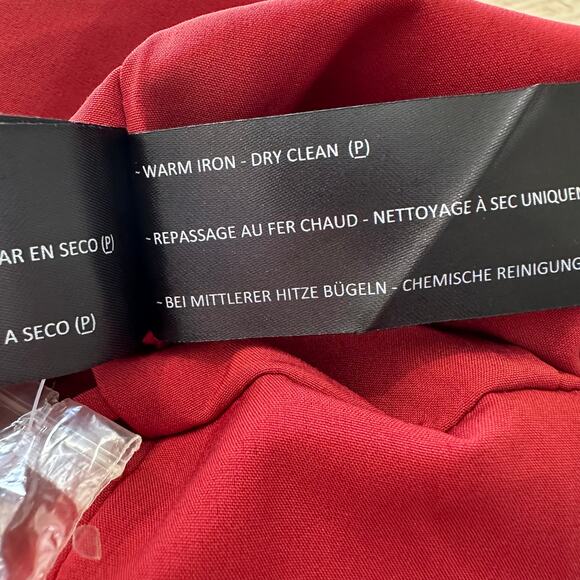 C/MEO Collective Vices Strapless Ruffle Front Polka Dot Midi Dress XXS or 00 Red - Picture 8 of 13